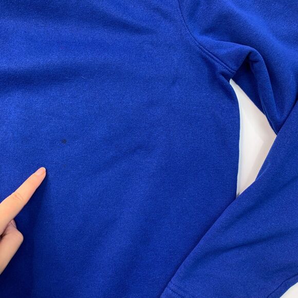 Under Armour Sweater Mens S Small Royal Blue ColdGear 1/4 Zip Fleece Pullover - Picture 9 of 13